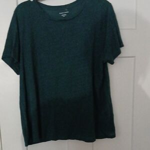 Eileen Fisher Green Relaxed Short Sleeve Tee